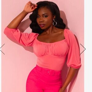 Vacation Top in Candy Pink | Vixen by Micheline Pitt Vintage Repro